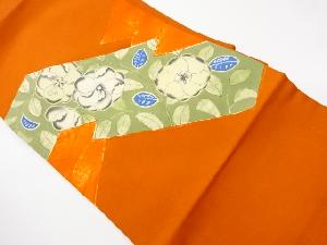 リサイクル　塩瀬手描き花模様名古屋帯